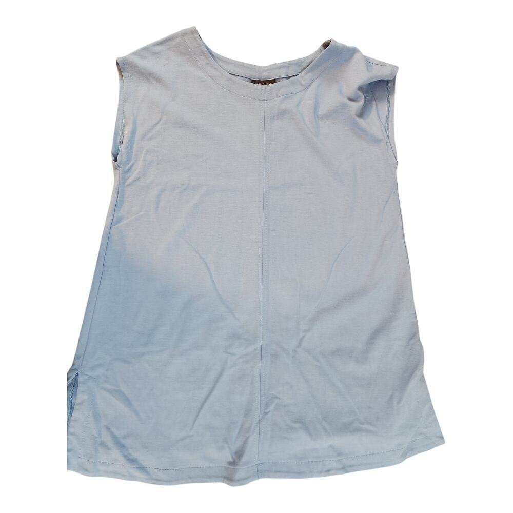 J Jill‎ wearever collection blue tunic sleeveless top sz small stretchy soft